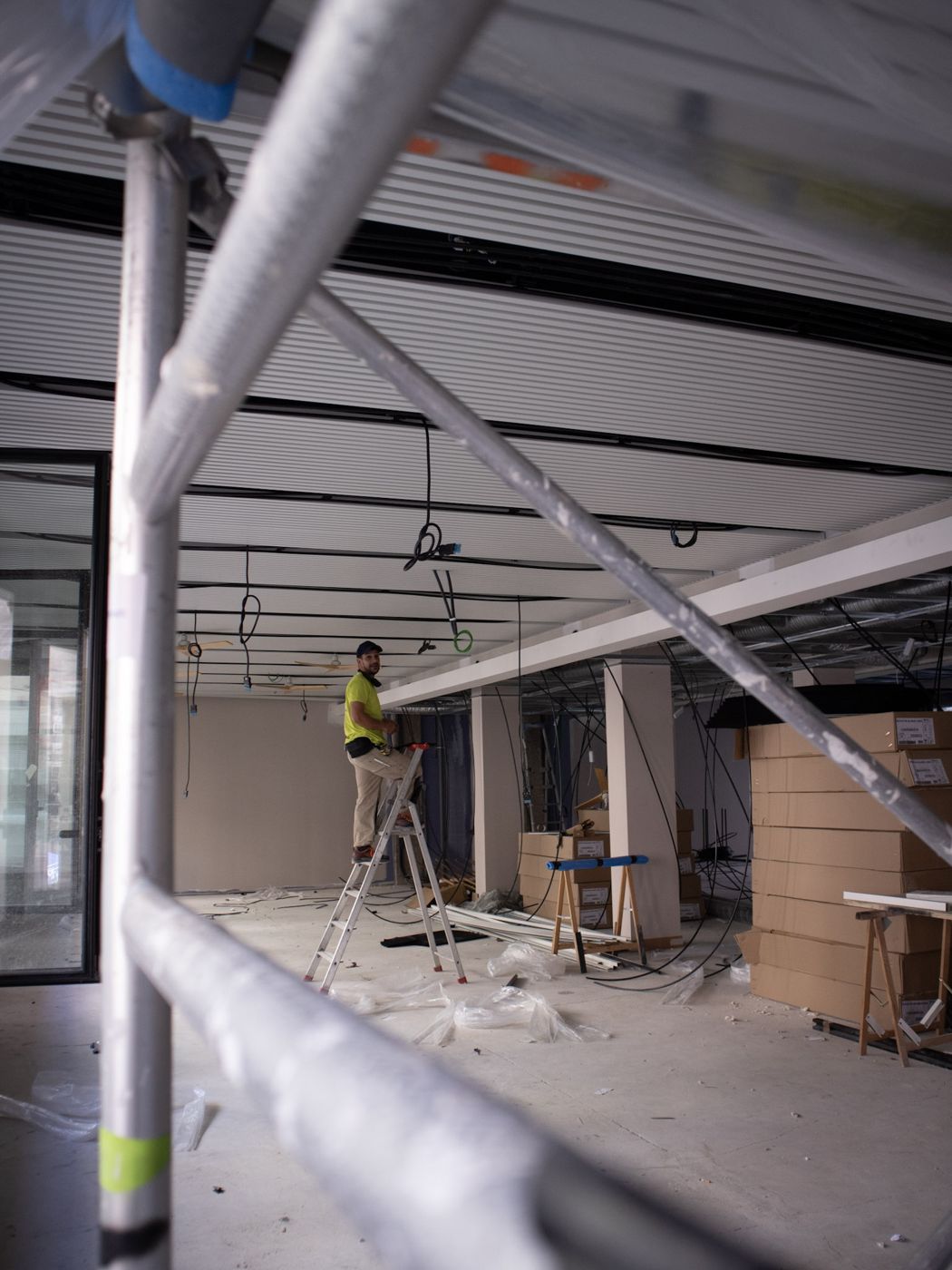 Plateau de bureaux en cours d'aménagement